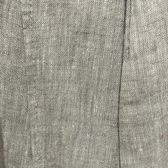 TAHARI tan open front 3/4 cuff sleeve linen blazer size Medium - Picture 4 of 6